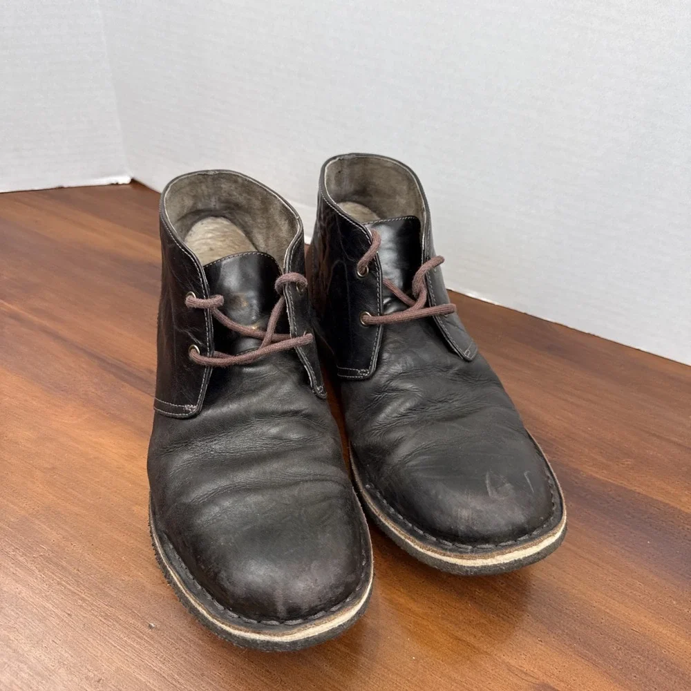 UGG Leighton Men's Chukka Boots Size 10.5 Leather Chocolate Brown 3275‎